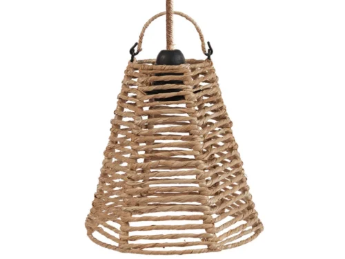 Hanglamp Fleirdone rotan met naturel geweven kap en warme, luchtige uitstraling