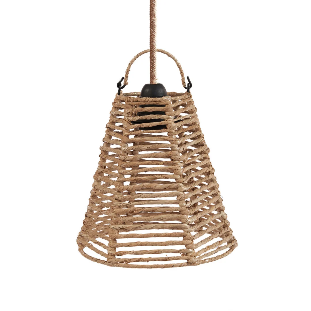 Hanglamp Fleirdone rotan met naturel geweven kap en warme, luchtige uitstraling