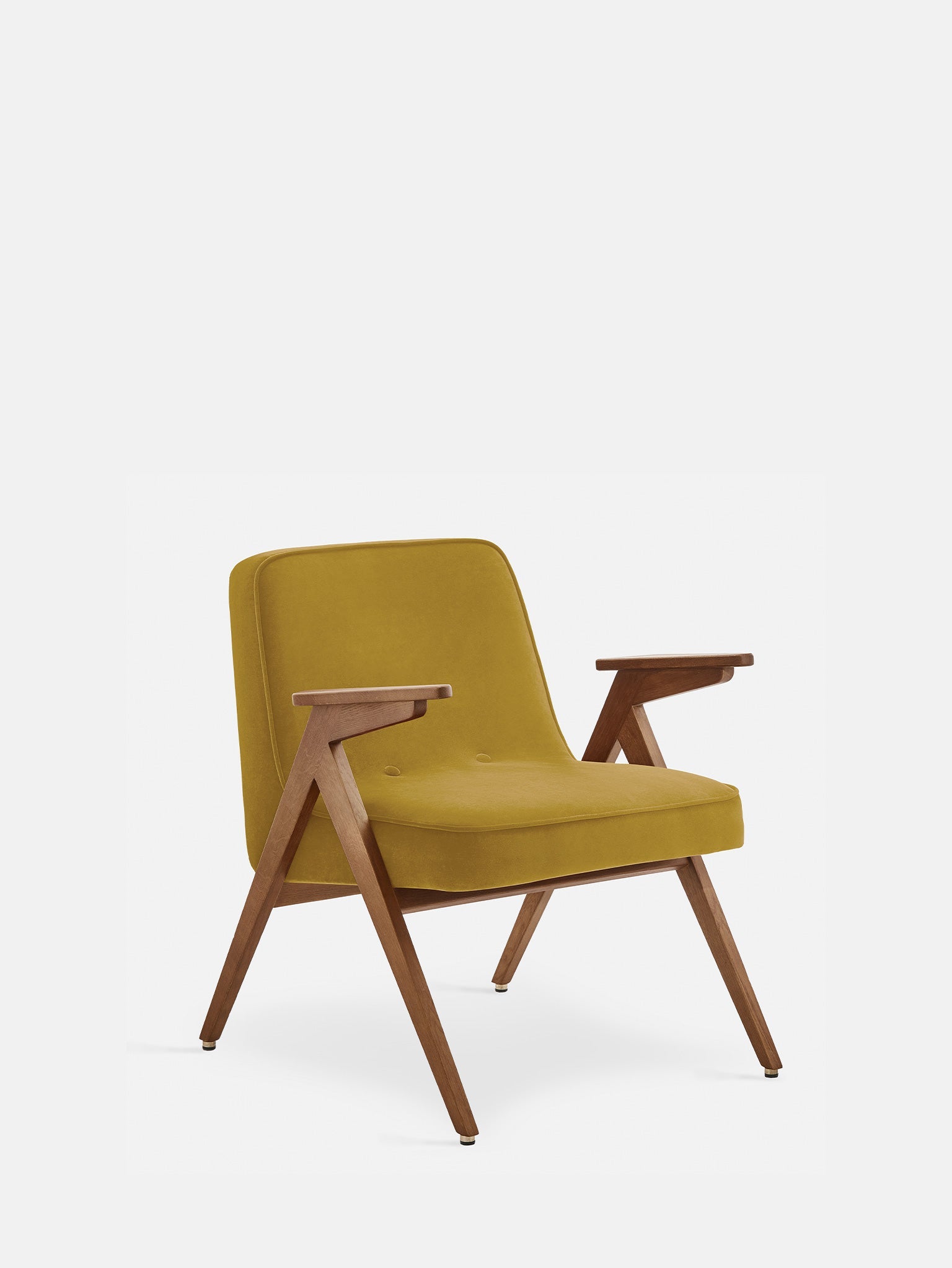 Fauteuil Fievora Velvet Mosterdgeel