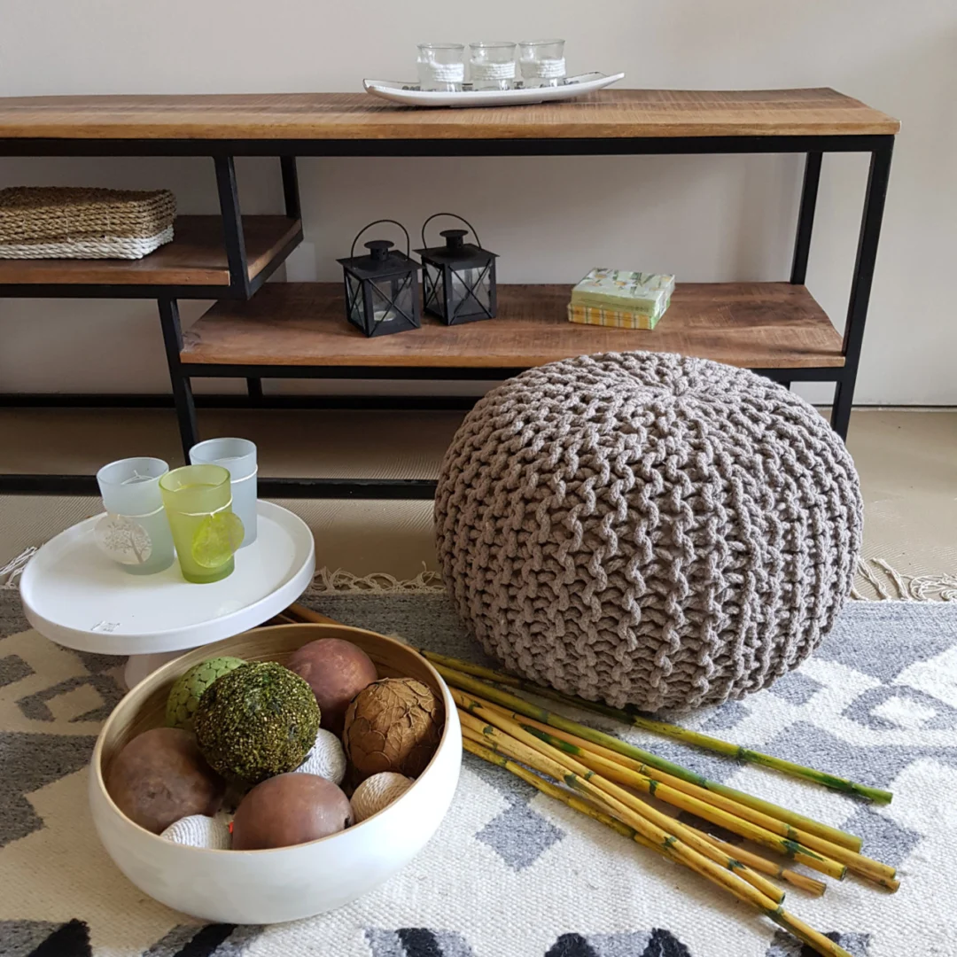 Poef Faunel Beige - Afbeelding 4
