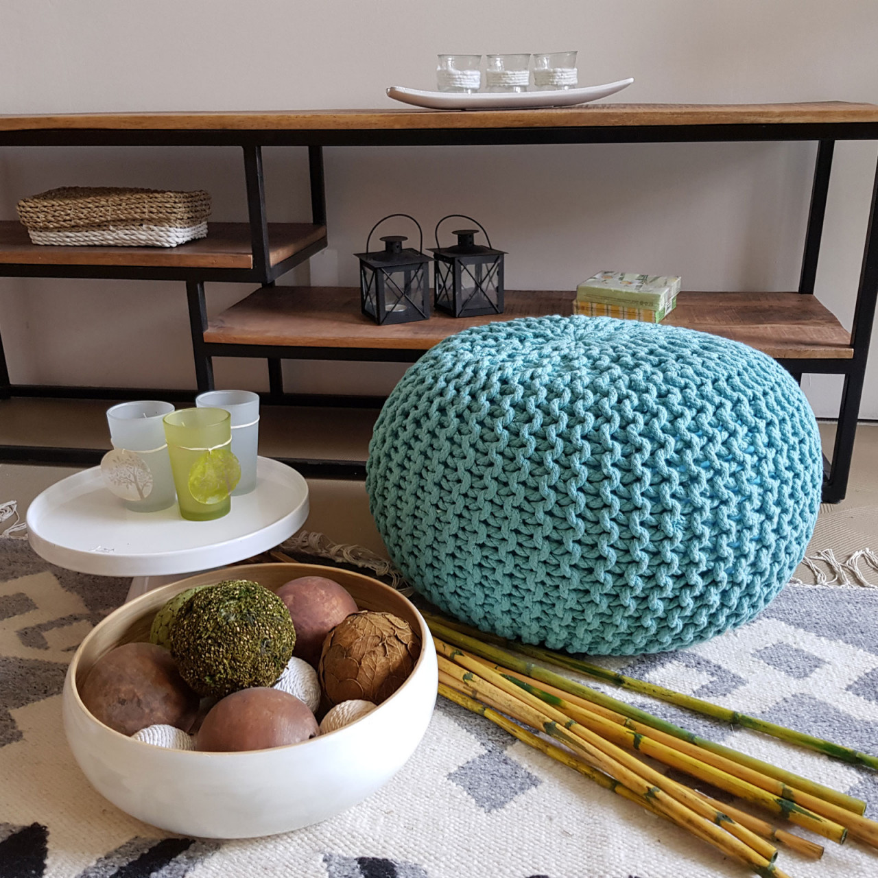 Poef Faarnik Mintgroen - Afbeelding 4