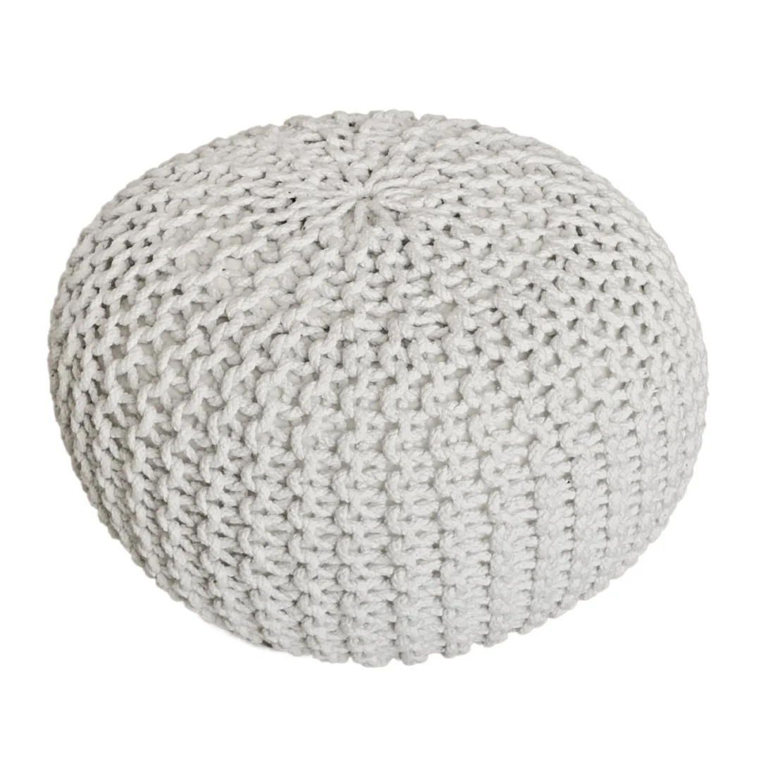Poef Hocker Kulvand wit - Afbeelding 2