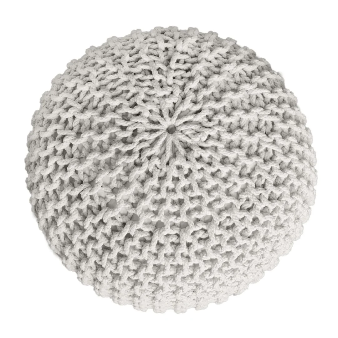 Poef Hocker Kulvand wit - Afbeelding 3