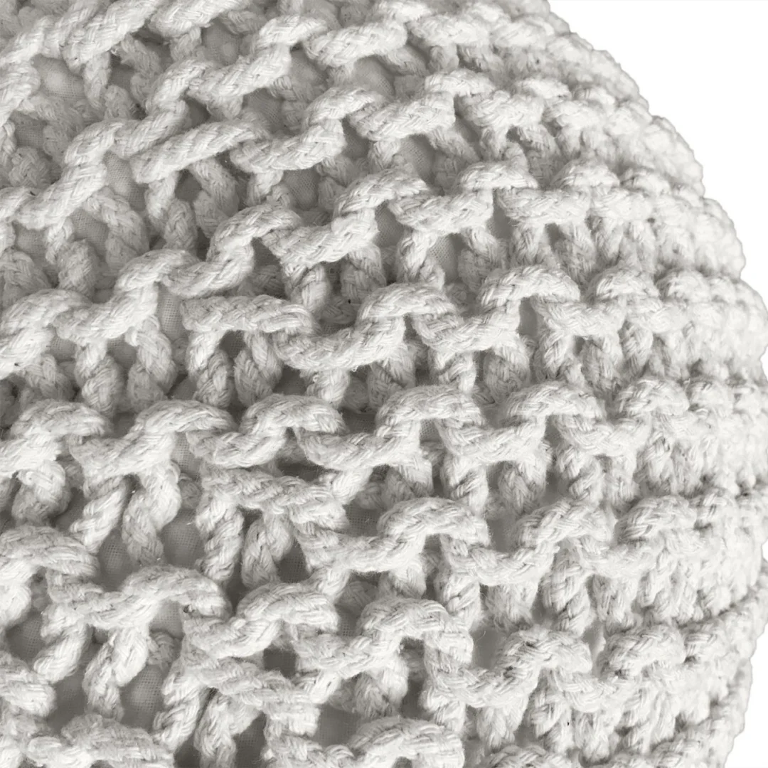 Poef Hocker Kulvand wit - Afbeelding 4