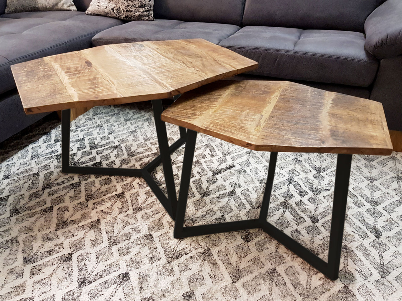 Salontafel Russol Metaal - Set van 2 - Afbeelding 5
