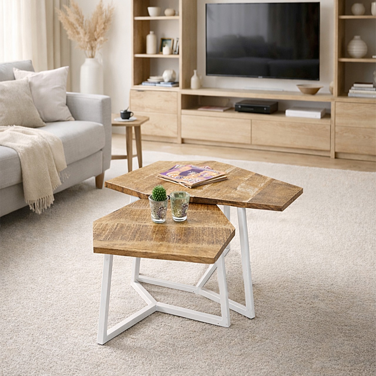 Salontafel Nistero Metaal - Set van 2 - Afbeelding 2