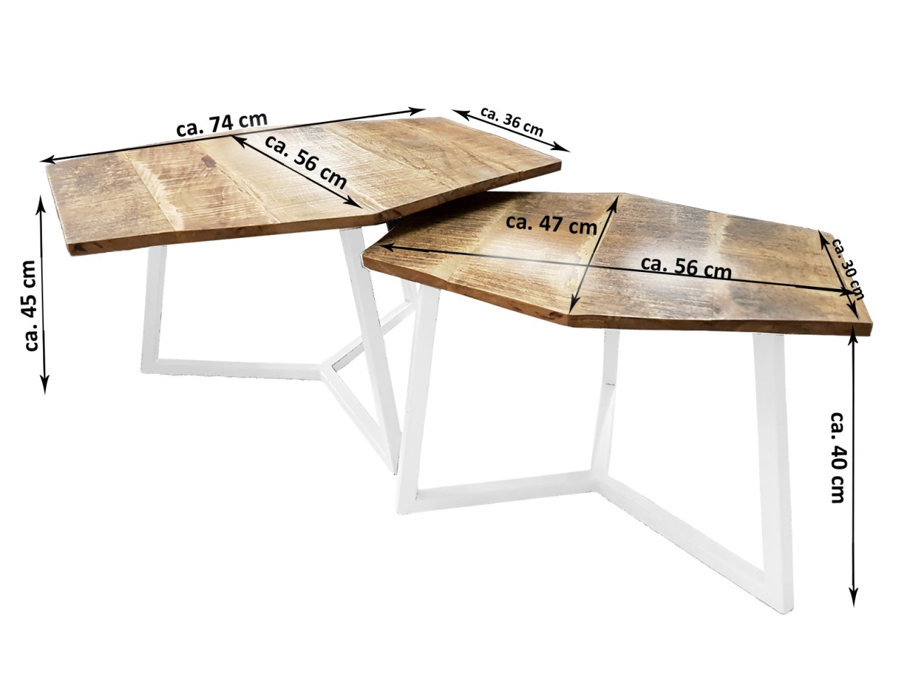 Salontafel Nistero Metaal - Set van 2 - Afbeelding 3