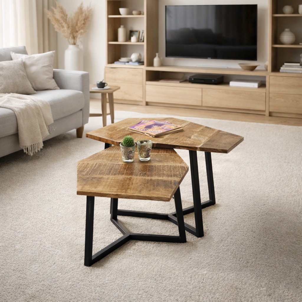 Salontafel Seibura Metaal - Set van 2 - Afbeelding 2