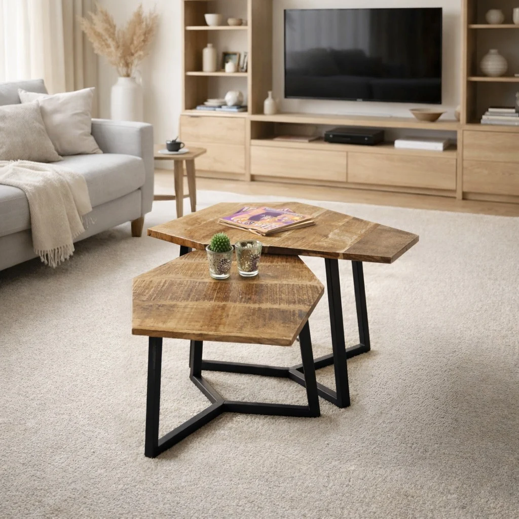 Salontafel Seibura Metaal - Set van 2 - Afbeelding 2