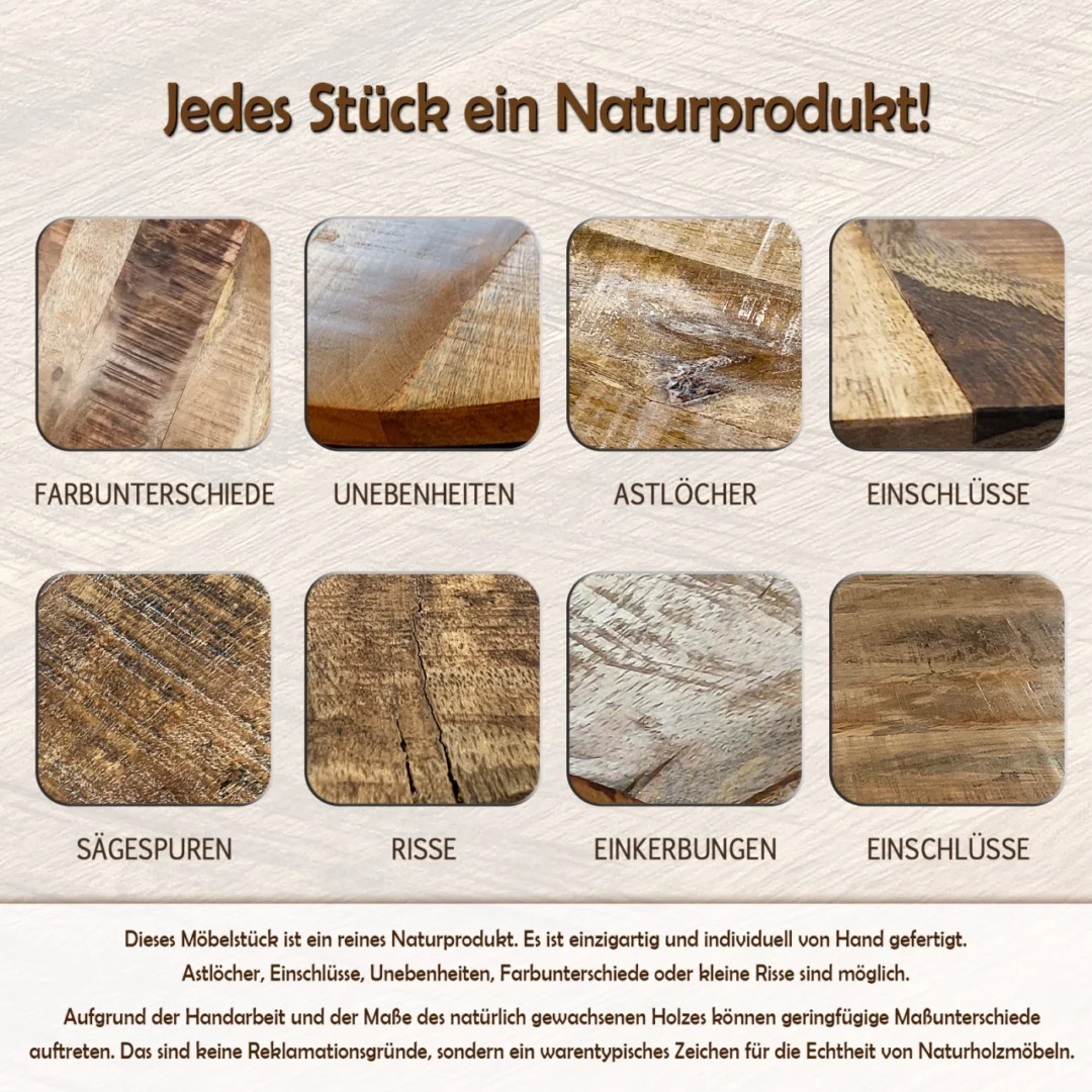 Tafelblad Deirnar Mangohout 74x56 cm - Afbeelding 7