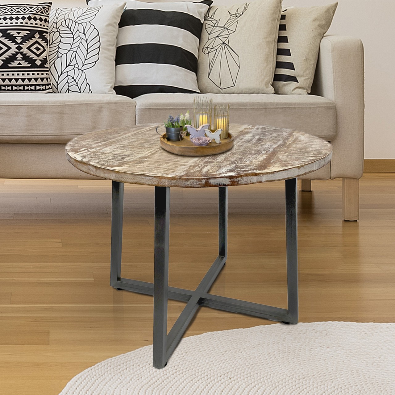 Salontafel Vadine Metaal 60 cm