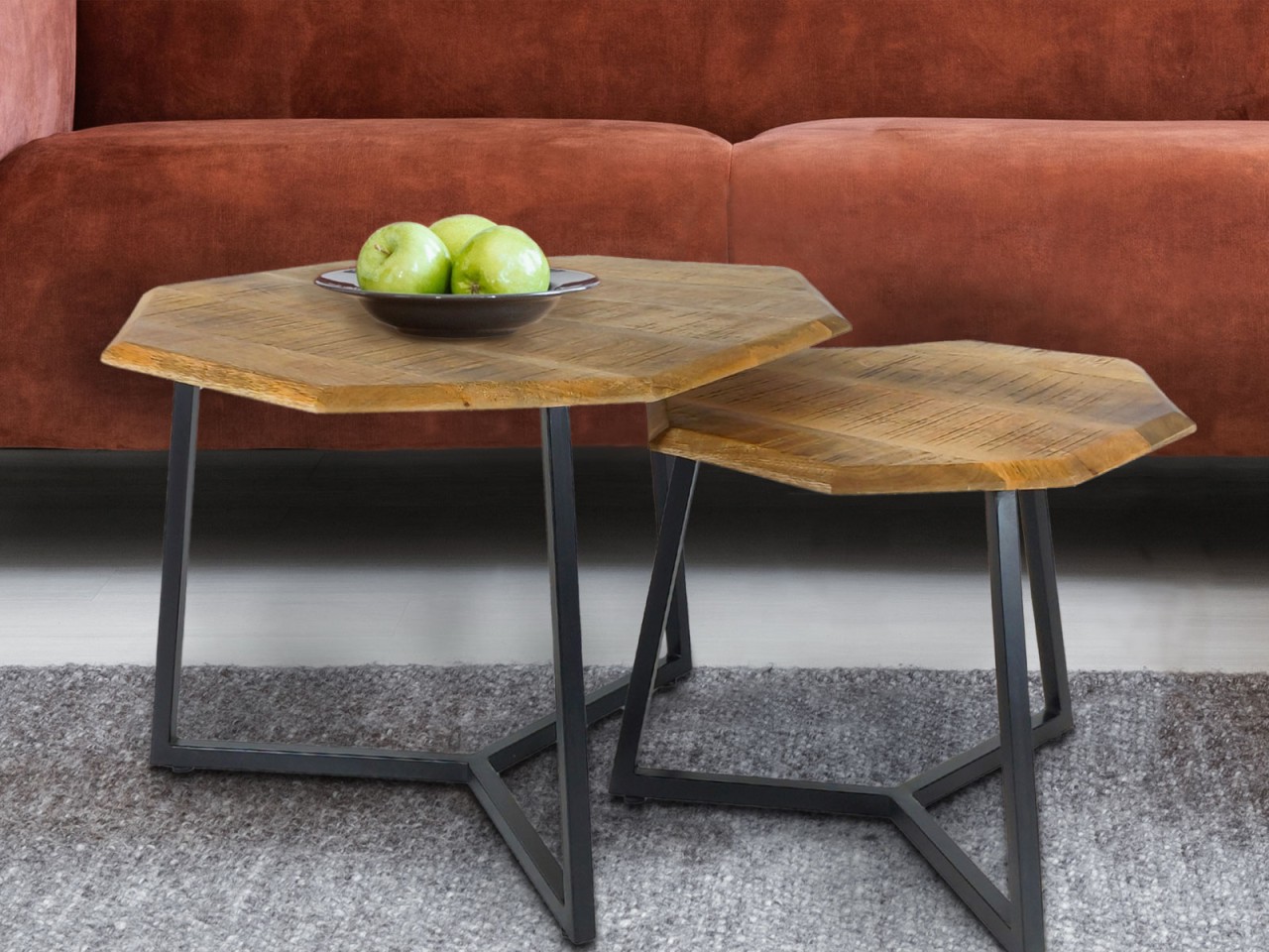 Salontafel Cosenza Metaal - Set van 2