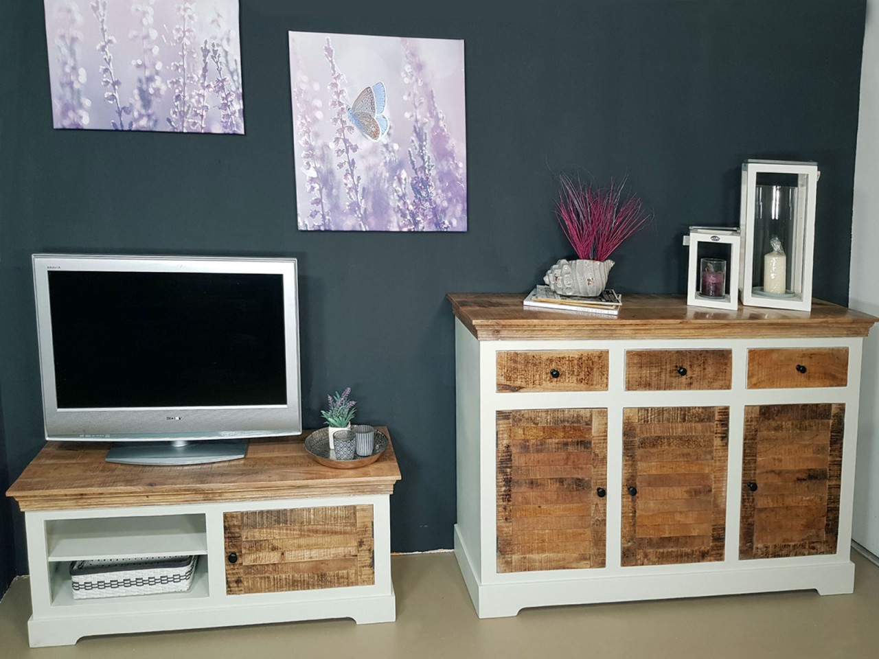TV-meubel Randers Wit 45 cm - Afbeelding 8