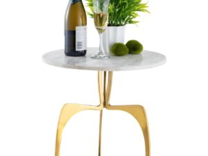 Bijzettafel Pinak Marmer 56x45 cm