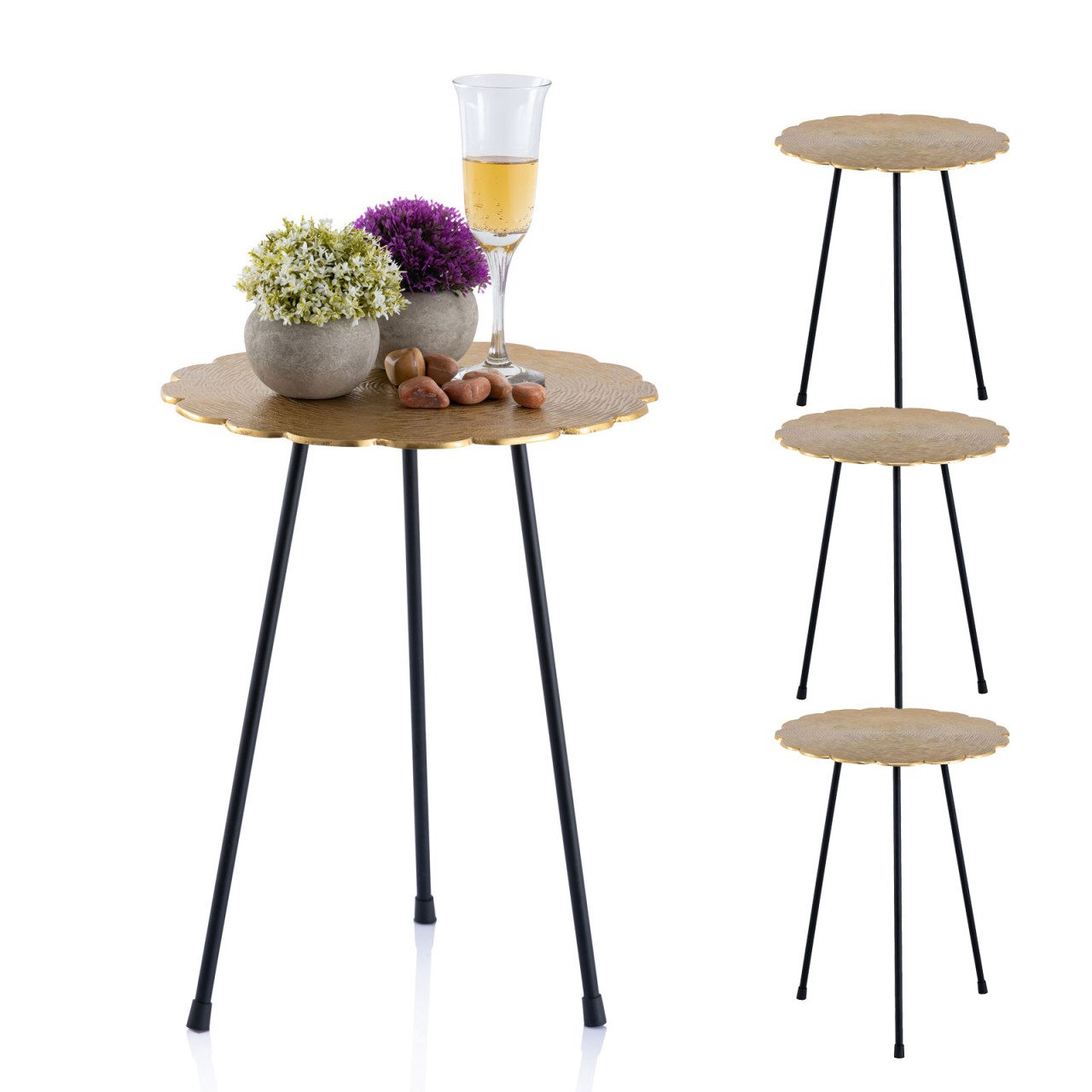 Bijzettafel Toode Aluminium Ø35 cm - Set van 4