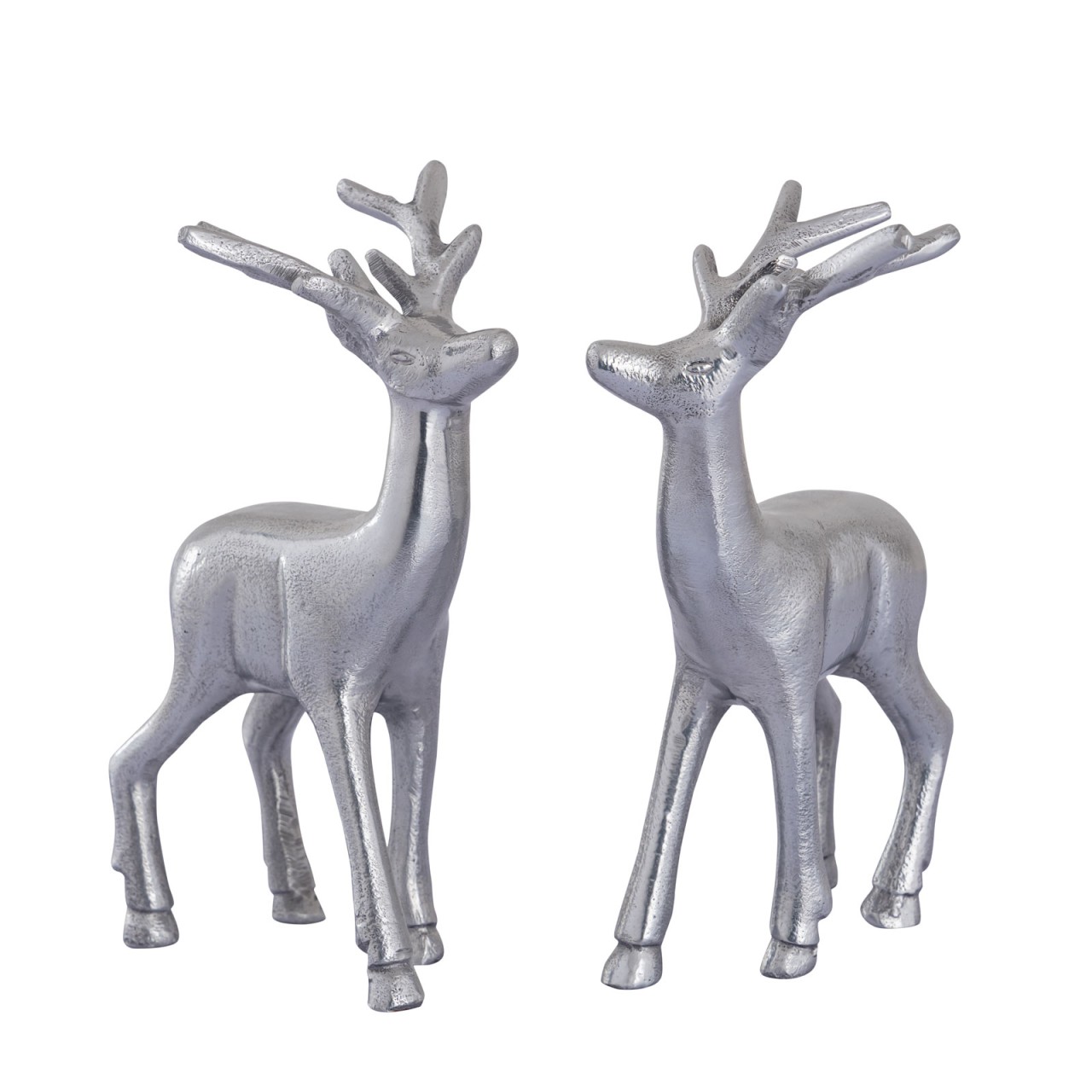 Beeld Gelvum Aluminium Zilver H20 cm - Set van 2 - Afbeelding 2