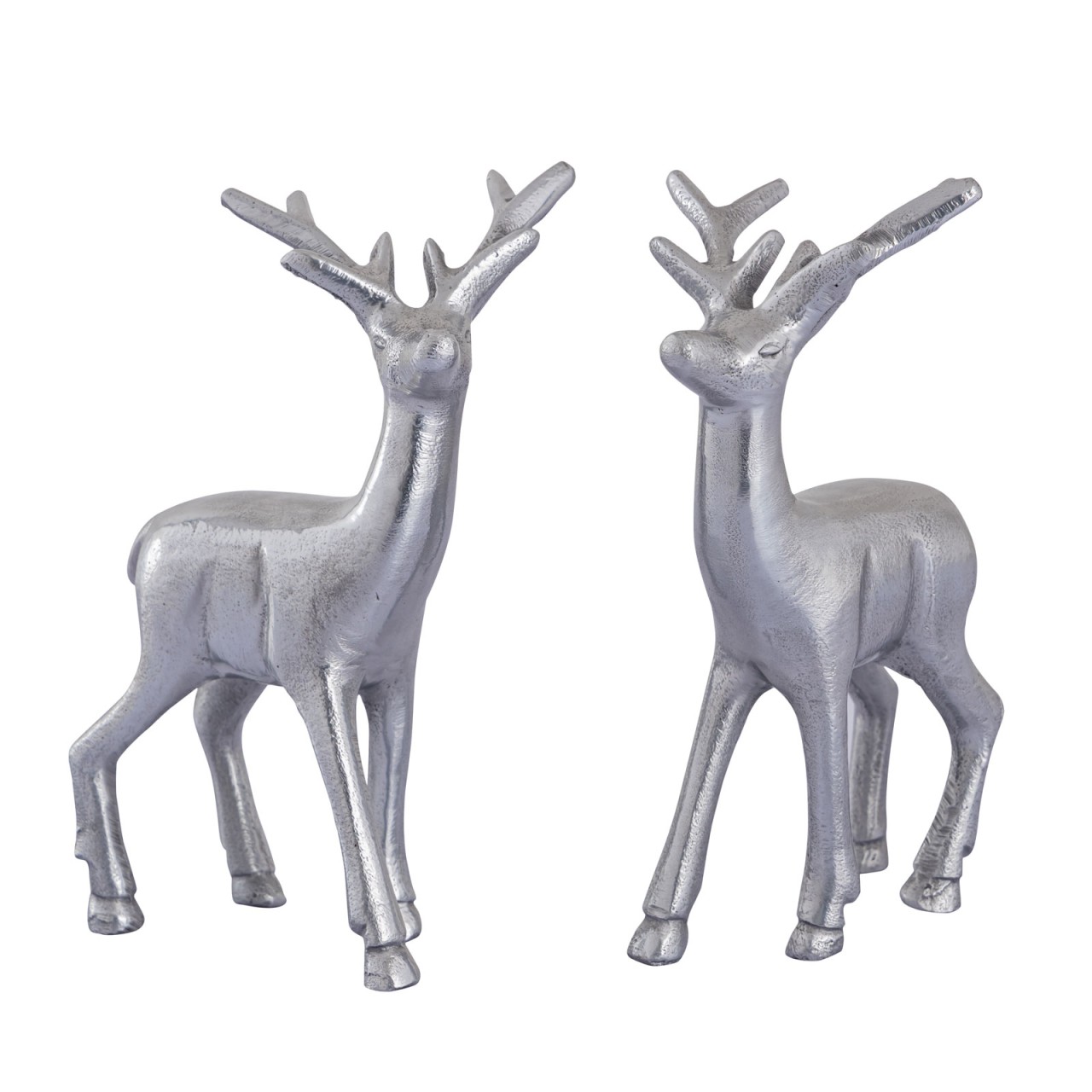 Beeld Gelvum Aluminium Zilver H20 cm - Set van 2 - Afbeelding 3