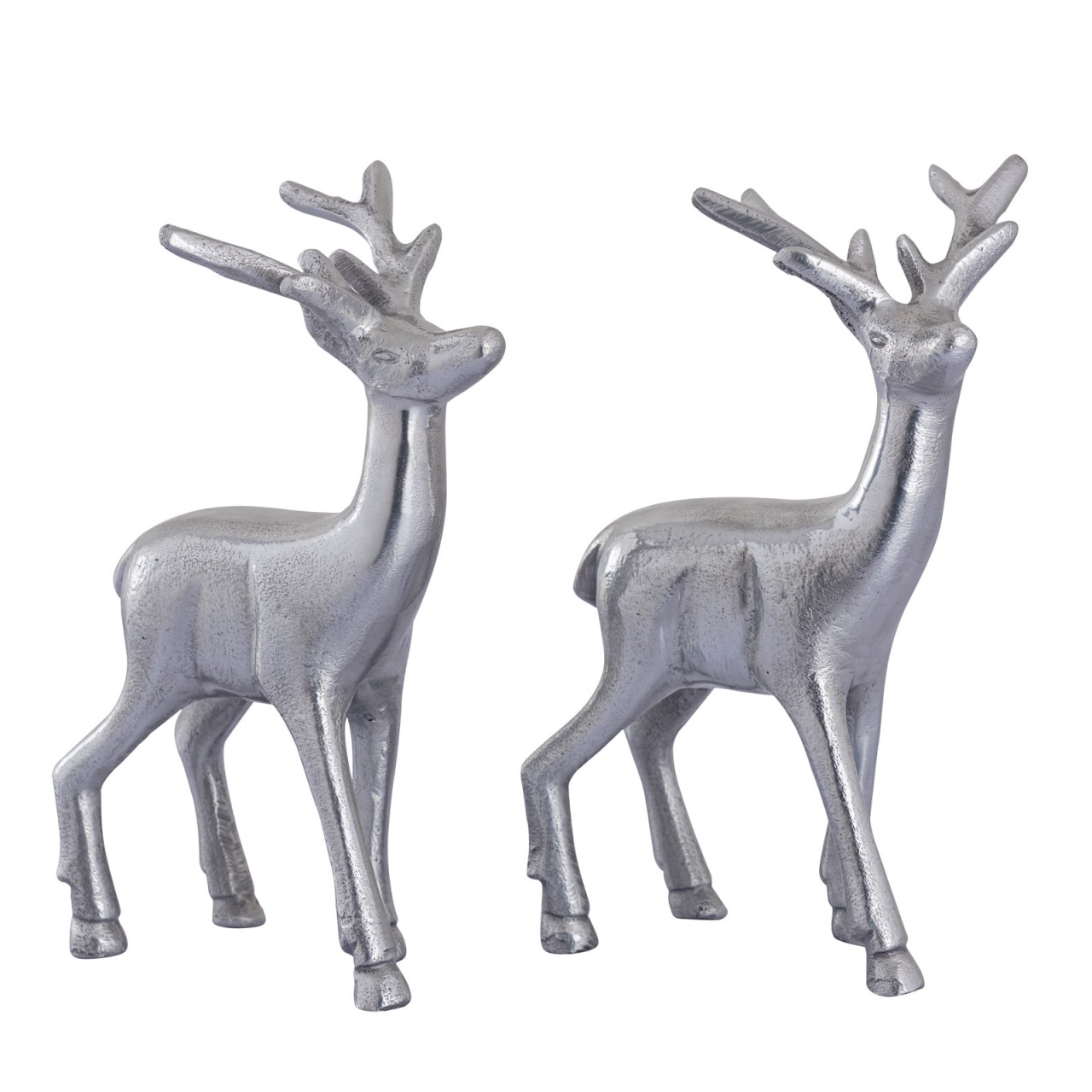 Beeld Gelvum Aluminium Zilver H20 cm - Set van 2 - Afbeelding 4