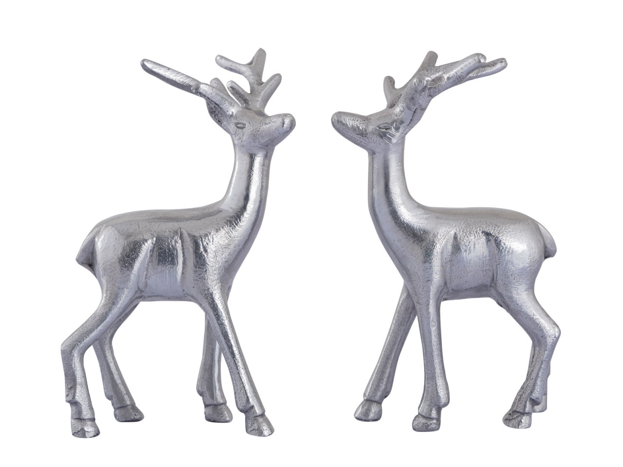 Beeld Gelvum Aluminium Zilver H20 cm - Set van 2 - Afbeelding 5