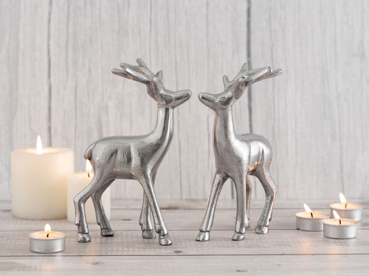 Beeld Gelvum Aluminium Zilver H20 cm - Set van 2 - Afbeelding 7