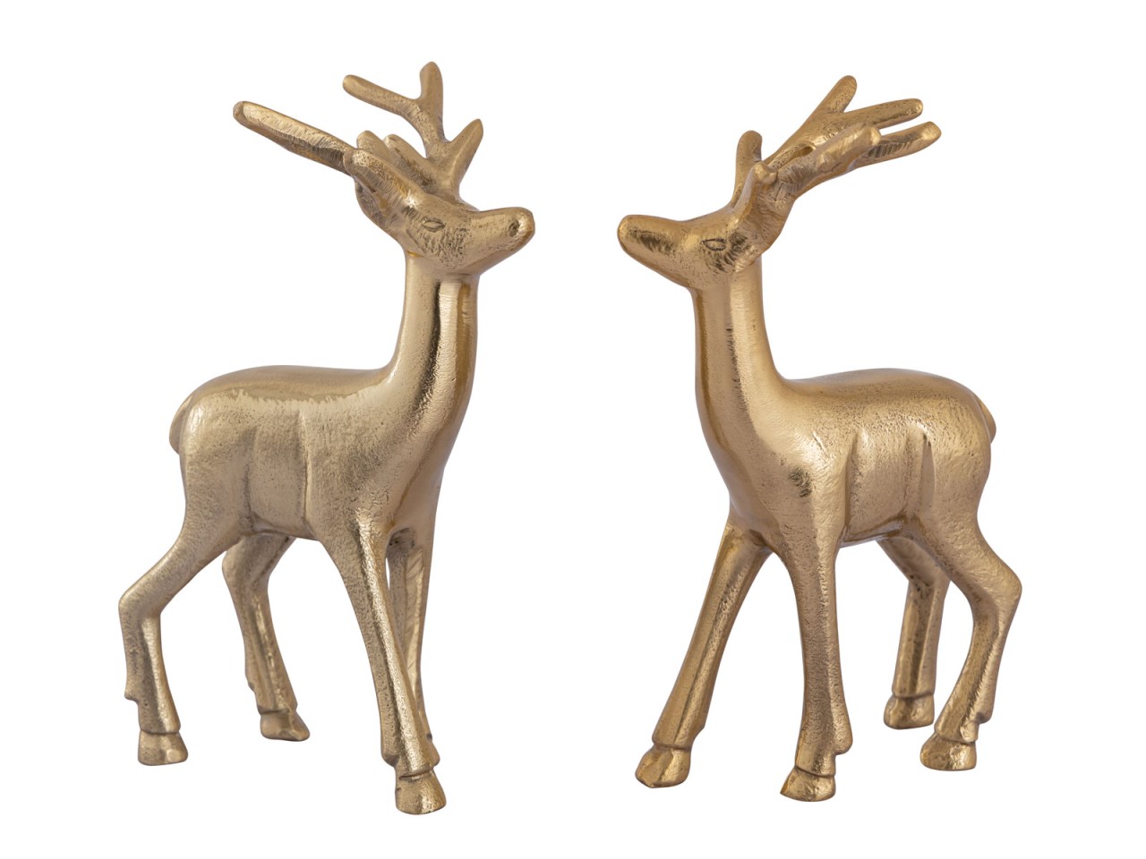 Beeld Klaaskek Aluminium Zilver H20 cm - Set van 2 - Afbeelding 4