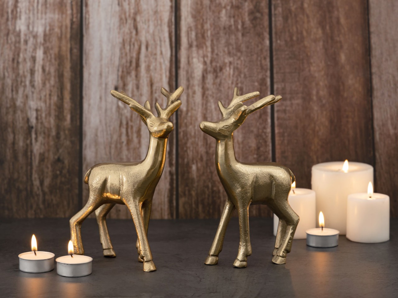 Beeld Klaaskek Aluminium Zilver H20 cm - Set van 2 - Afbeelding 6