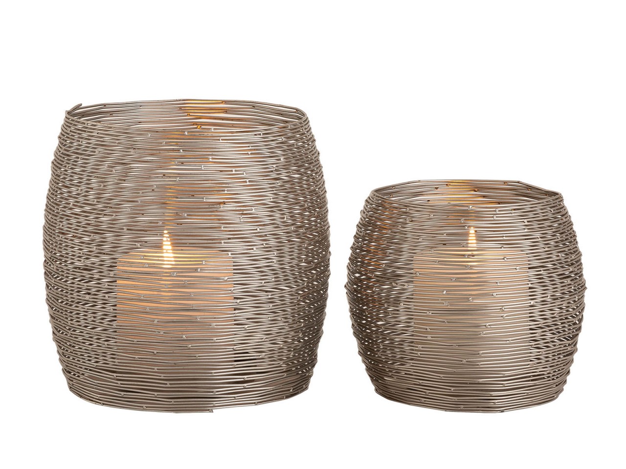 Kandelaar Sloolvine Zilver Ø16 cm - Set van 2