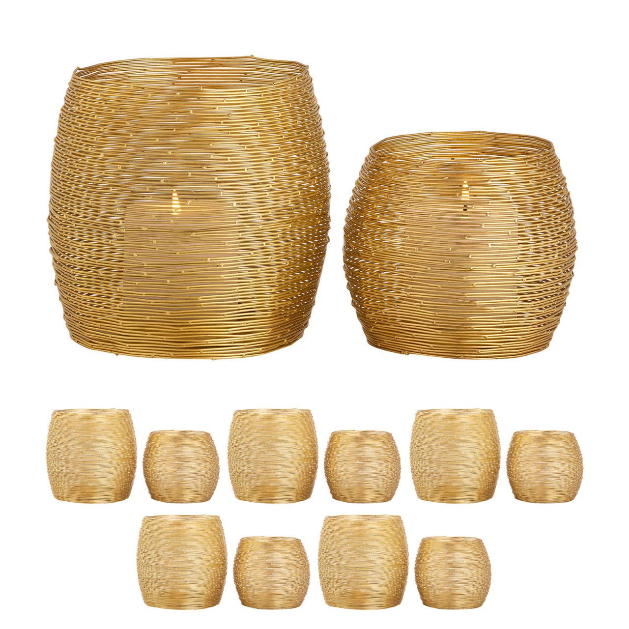 Kandelaar Viemmura Zilver Ø15 cm - Set van 12