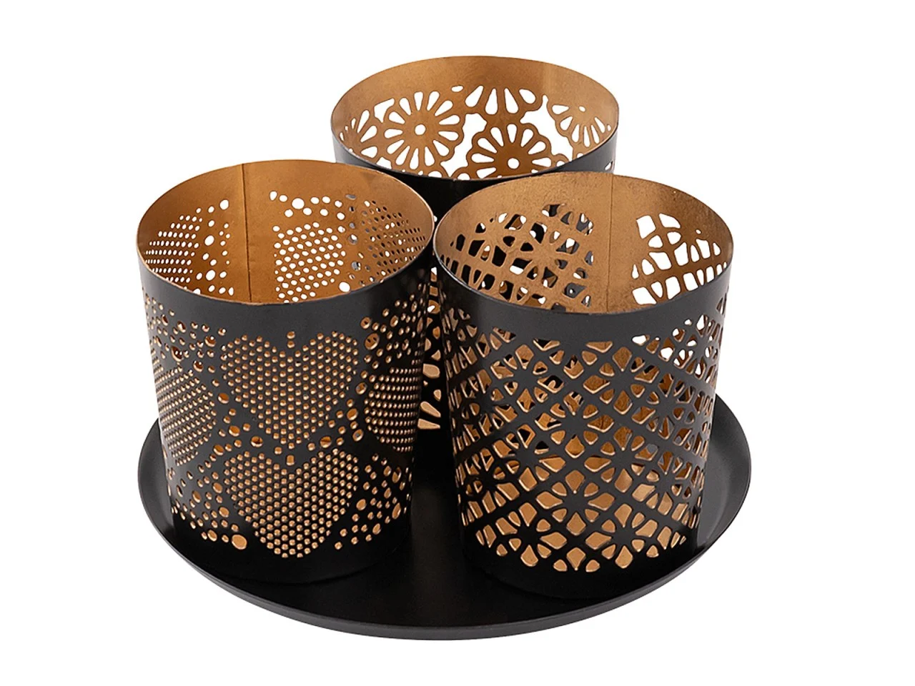 Kandelaar Brirrura Zwart - Set van 3 - Afbeelding 3