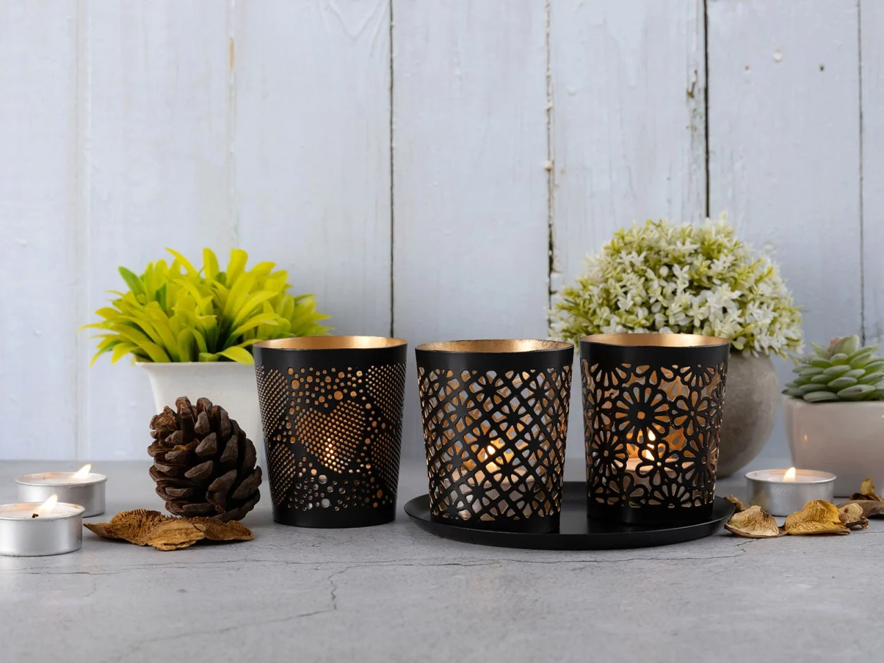 Kandelaar Brirrura Zwart - Set van 3 - Afbeelding 7
