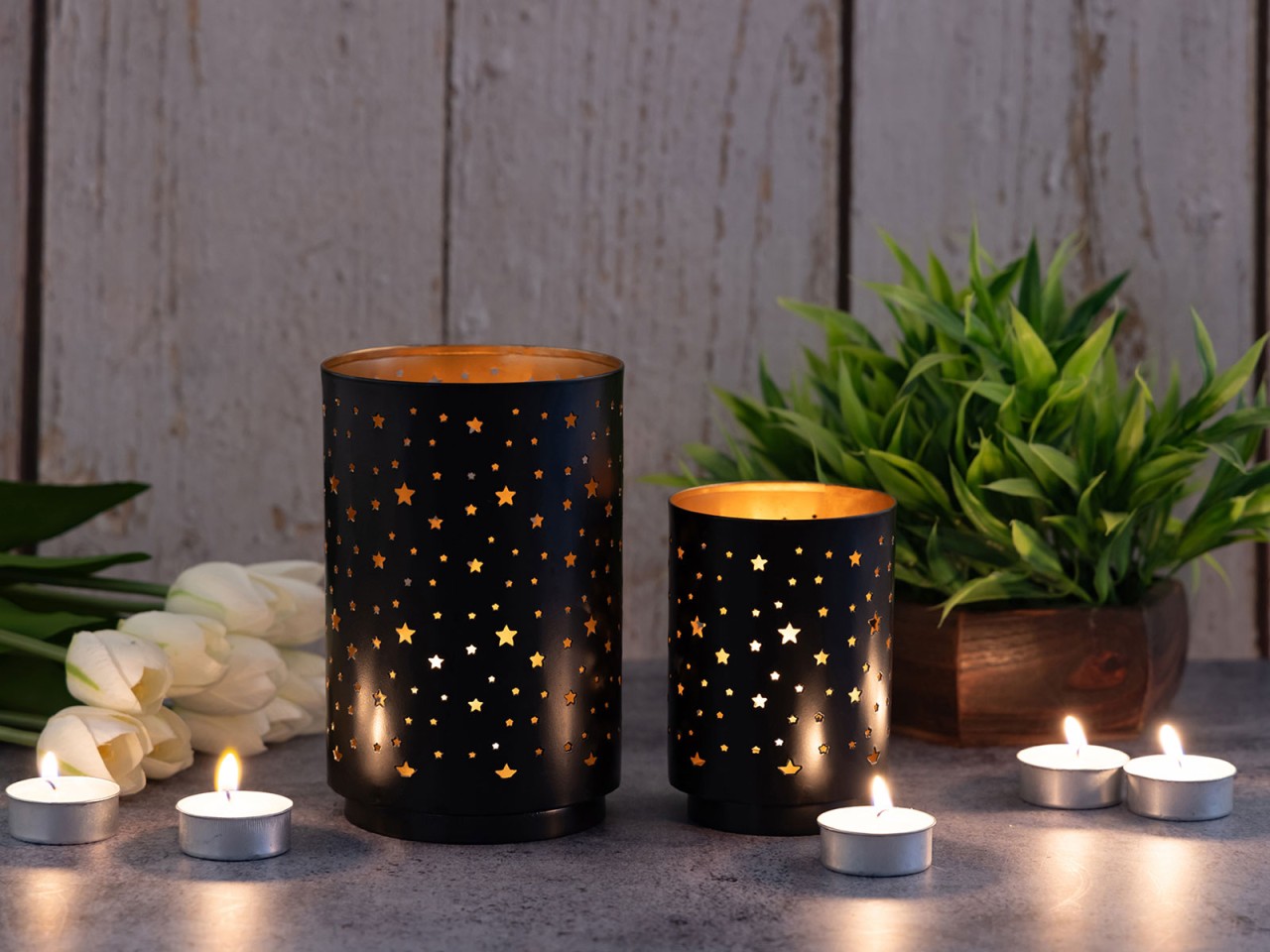 Kandelaar Taakoro Zwart Ø8 cm - Set van 2 - Afbeelding 7