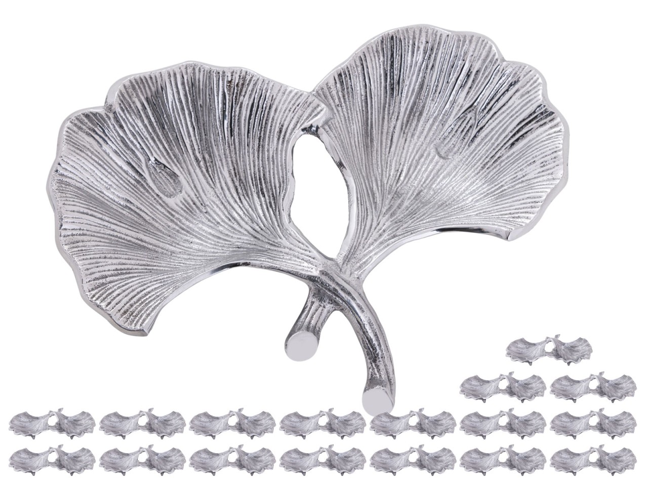 Schaal Vumano Aluminium Zilver - Set van 18