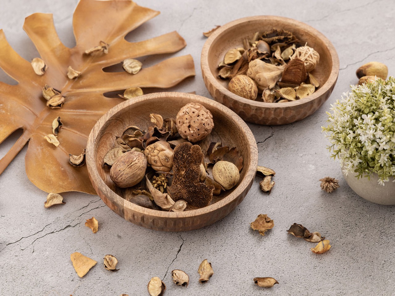 Schaal Surmonte Hout - Set van 2