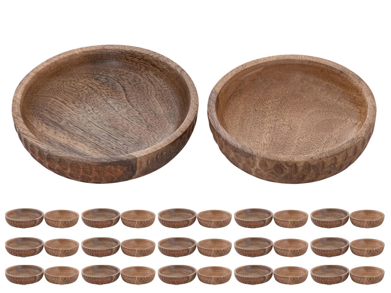 Schaal Kloobu Hout - Set van 2