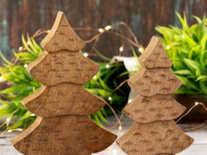 Beeld Vaunsin Hout - Set van 2