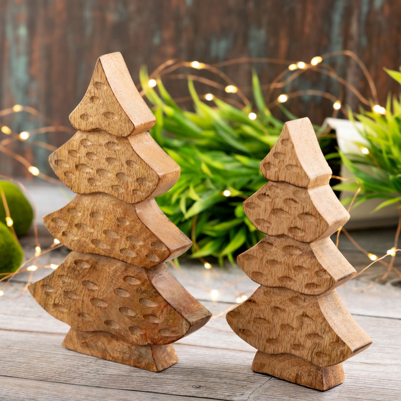 Beeld Vaunsin Hout - Set van 2 - Afbeelding 5