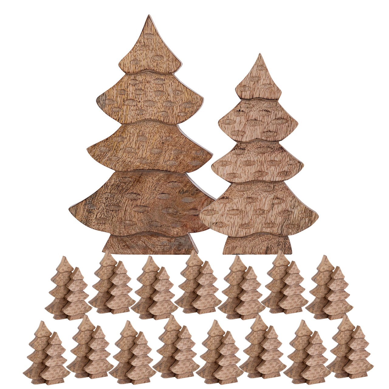 Beeld Muskor Hout - Set van 2