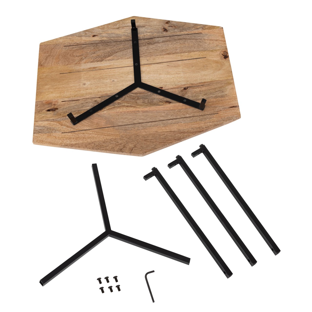 Salontafel Kleendora Metaal 56x48 cm - Afbeelding 9