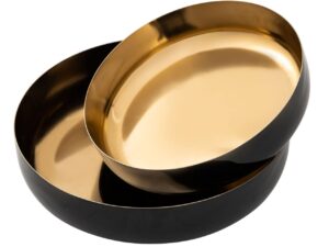 Schaal Kleelvund Metaal Goud - Set van 2