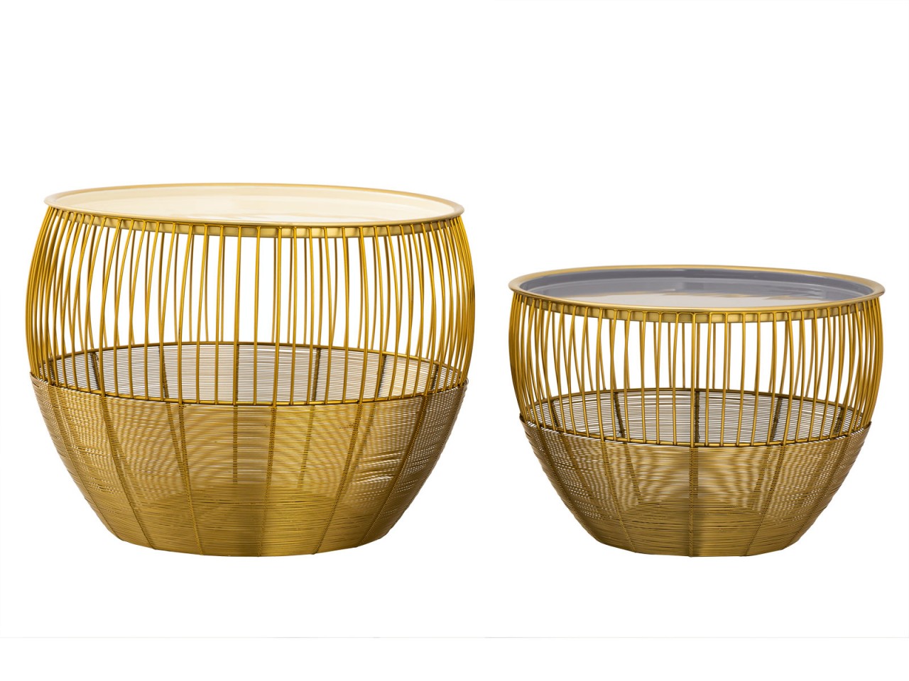 Salontafel Hessas Goud Ø49 cm - Set van 2 - Afbeelding 4