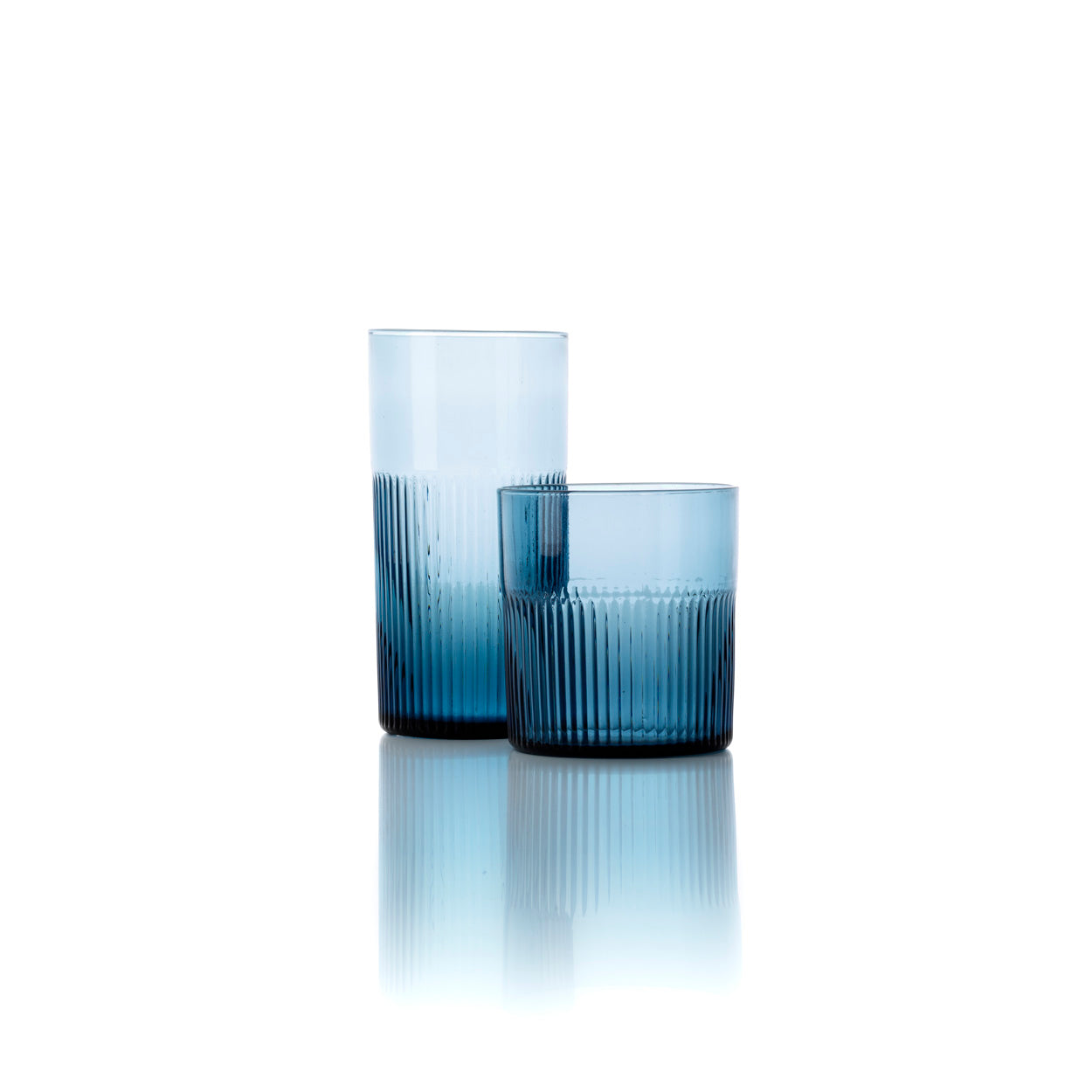 Drinkglas Preessira Glas Blauw - Afbeelding 3