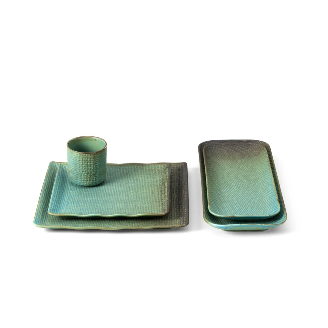 Bord Klaulvone Keramiek Aqua - Afbeelding 5