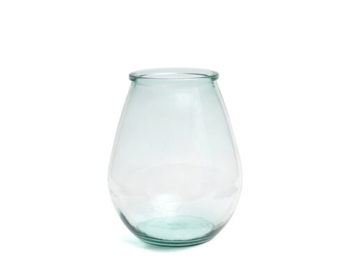 Vaas Cooltino glas blauw met strak silhouet, gladde afwerking en subtiele vintage vorm