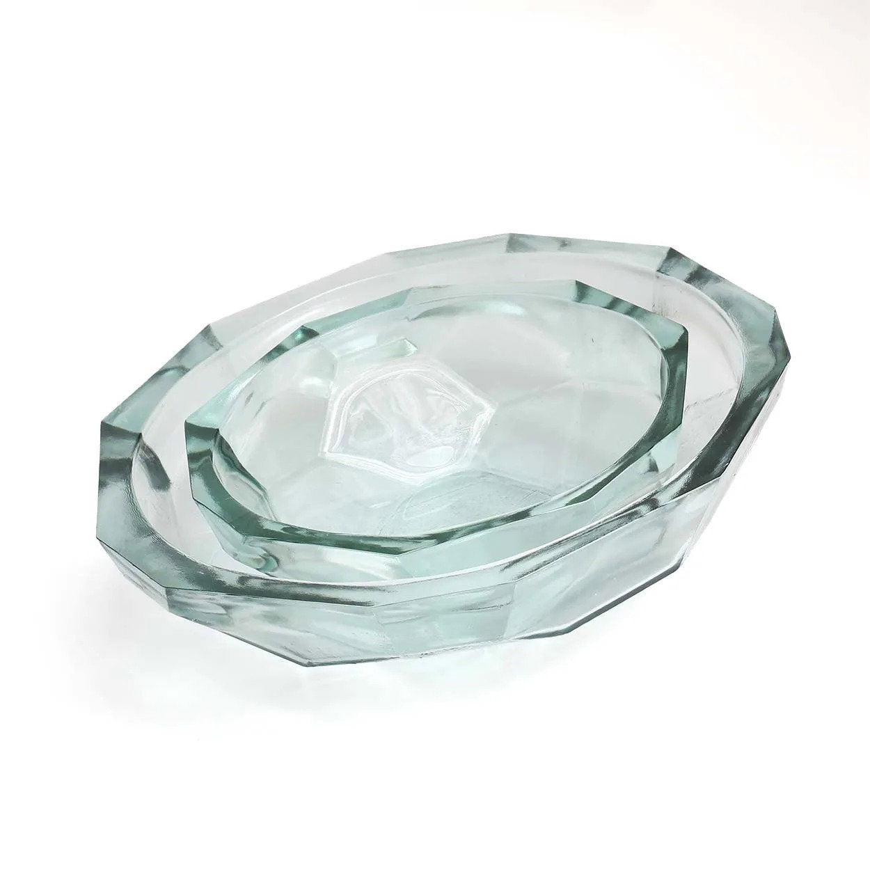 Kom Neskin Glas Blauw - Afbeelding 3