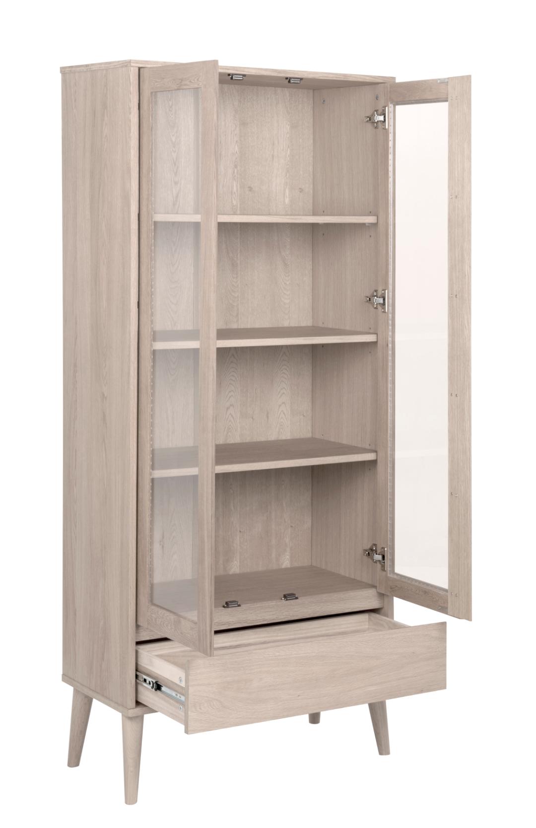 Vitrinekast Graustena Wit 80 cm - Afbeelding 3