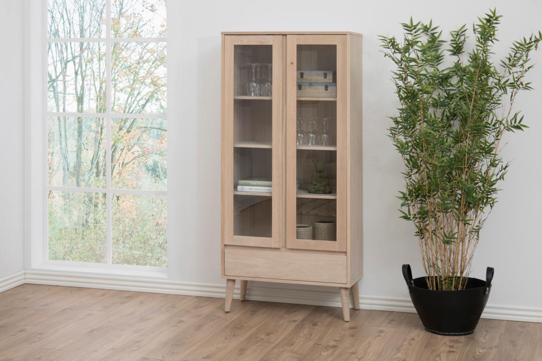 Vitrinekast Graustena Wit 80 cm - Afbeelding 4