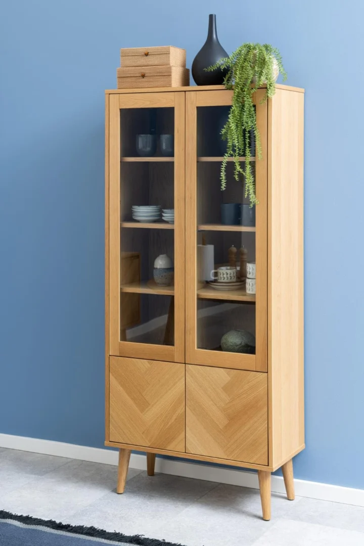 Vitrinekast Vookane Naturel 80 cm - Afbeelding 8