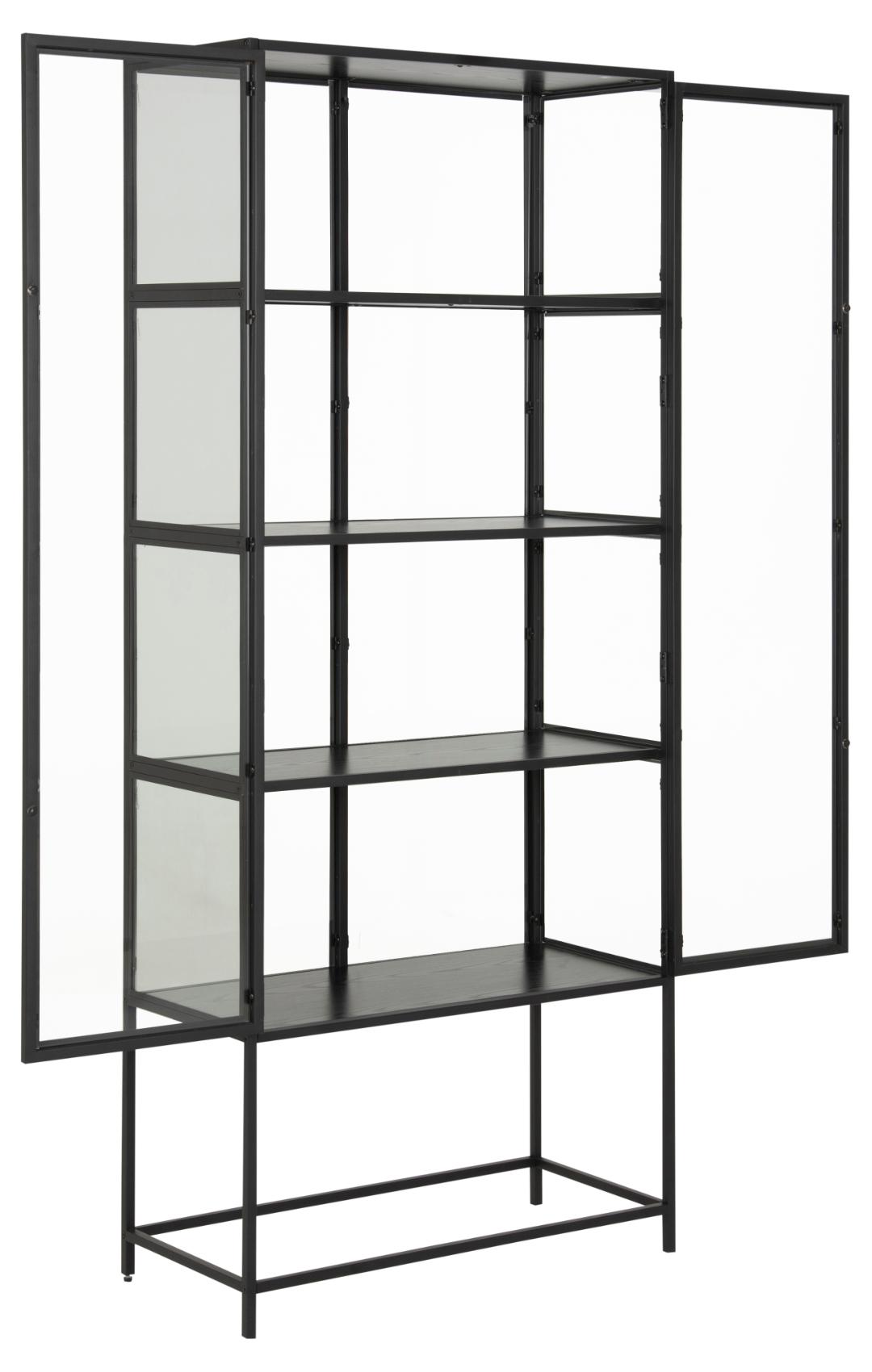 Vitrinekast Ceevan Zwart 77 cm - Afbeelding 2