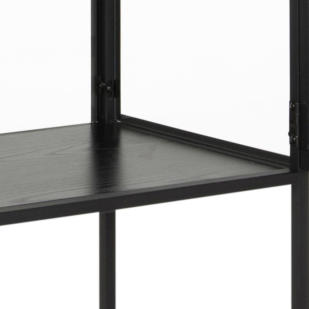 Vitrinekast Ceevan Zwart 77 cm - Afbeelding 6