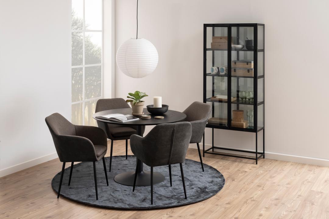 Vitrinekast Ceevan Zwart 77 cm - Afbeelding 7